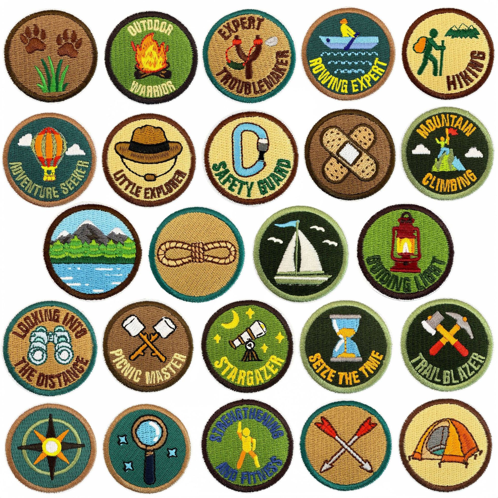 Outdoor Adventure Clothing - Cartoon Outdoor Adventure Emblem Clothing Accessories