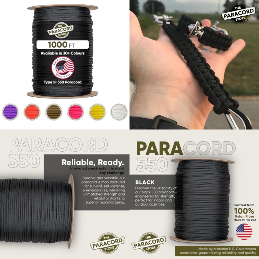Type III 550 Paracord - 1000 F - Paracord 550 Feet reseña y precio