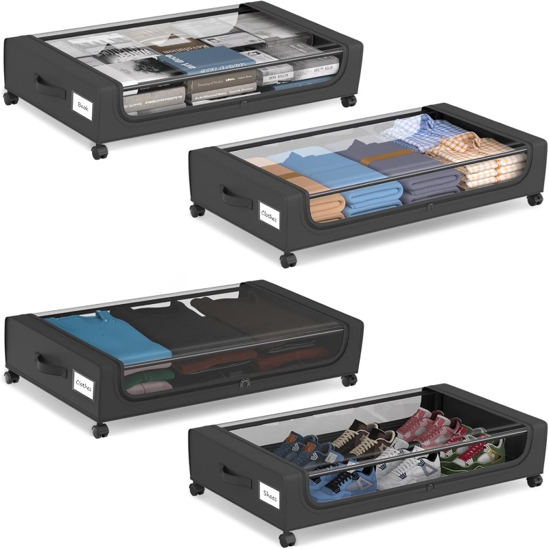 4-Pack Large Under Bed Storage - Space Blanket Heavy reseña y precio