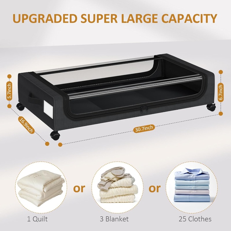 4-Pack Large Under Bed Storage - Space Blanket Heavy reseña y precio