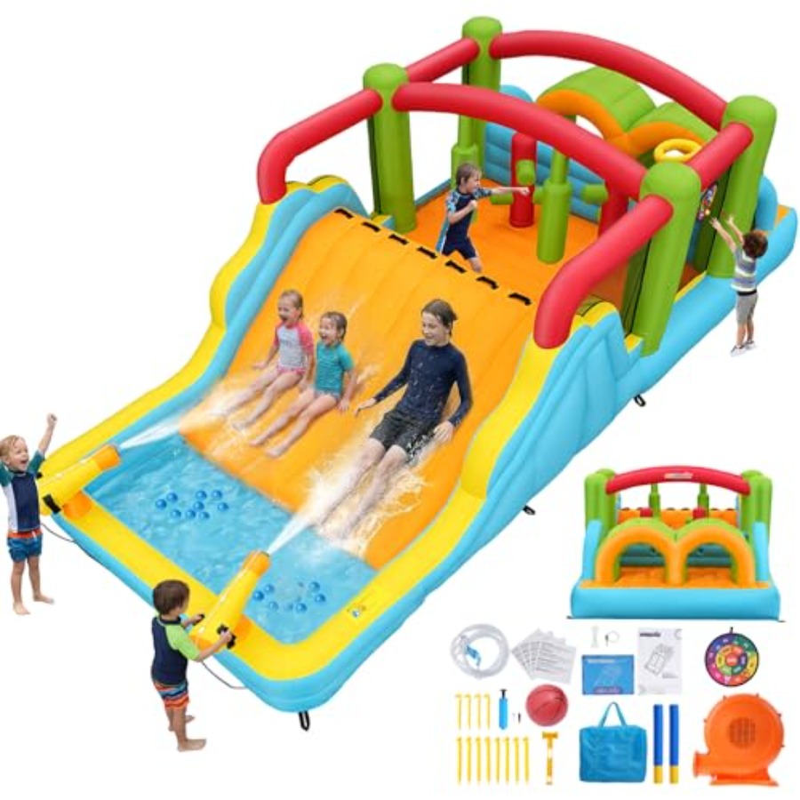 Big Bounce House for 3-12 Infl - Outdoor Adventure Course reseña y precio