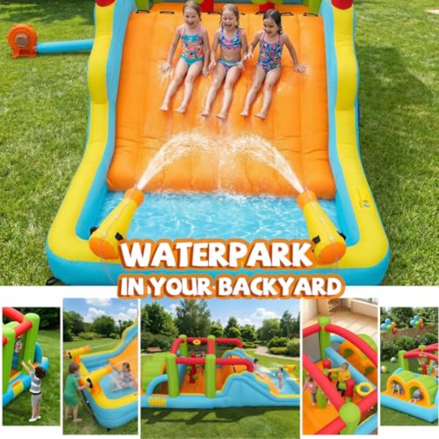 Big Bounce House for 3-12 Infl - Outdoor Adventure Course reseña y precio