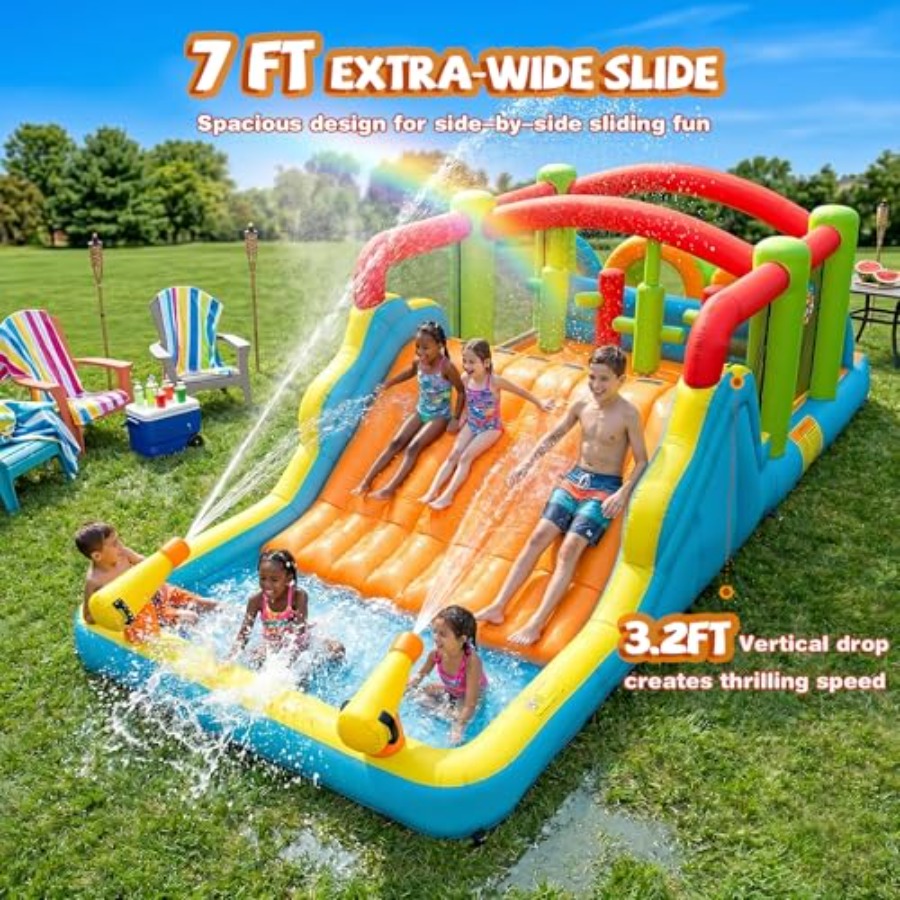 Big Bounce House for 3-12 Infl - Outdoor Adventure Course reseña y precio
