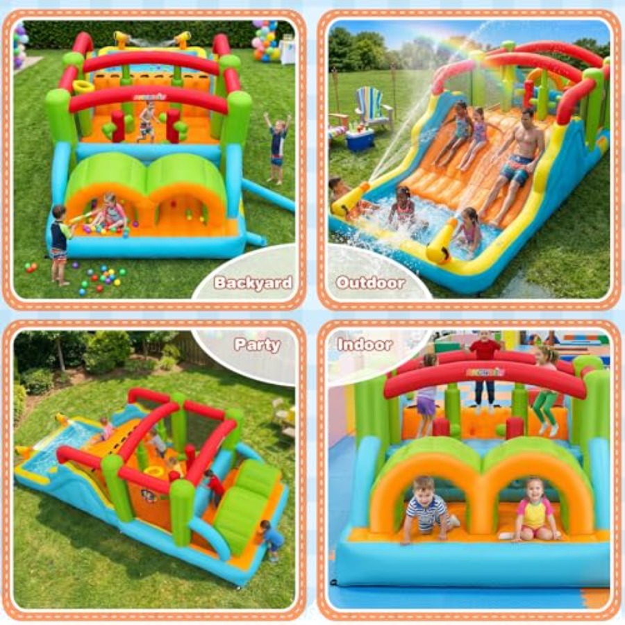 Big Bounce House for 3-12 Infl - Outdoor Adventure Course reseña y precio