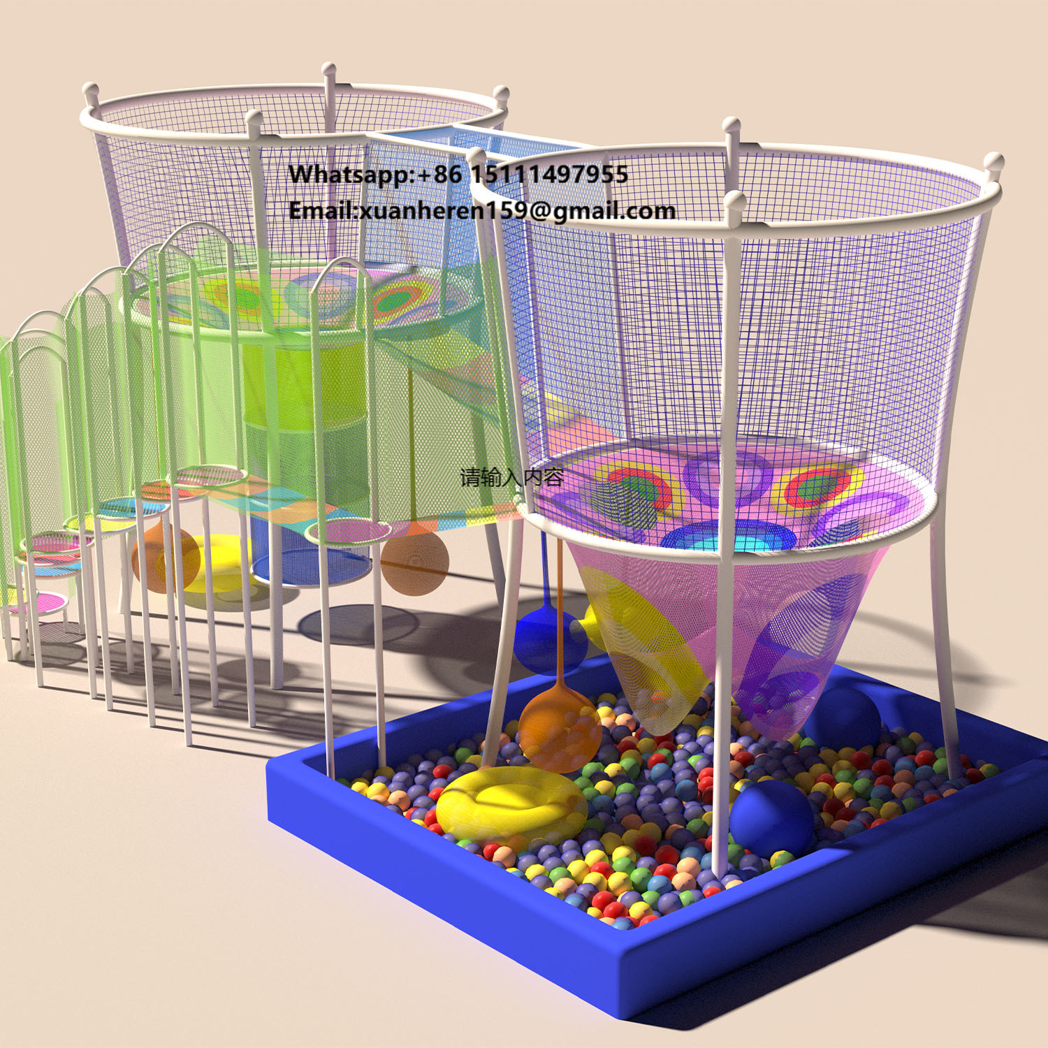 Rainbow Net Playground for Adv - Outdoor Adventure Course reseña y precio