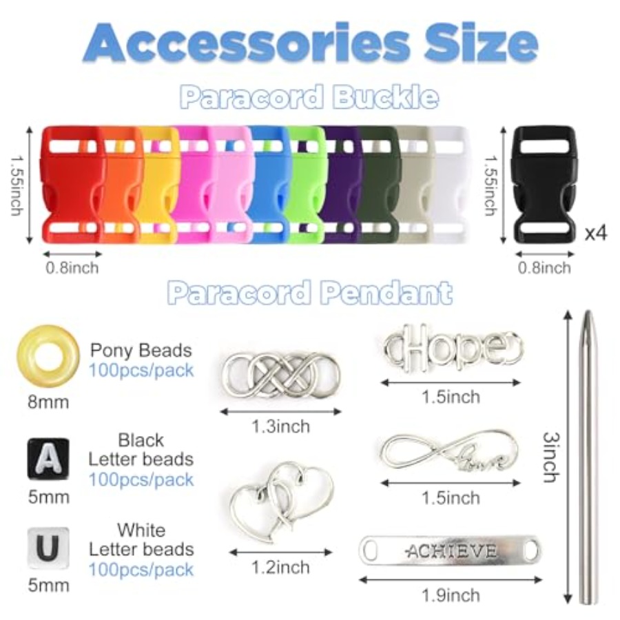 90 Colors Paracord 550 - 10 Fe - Paracord 550 Feet reseña y precio