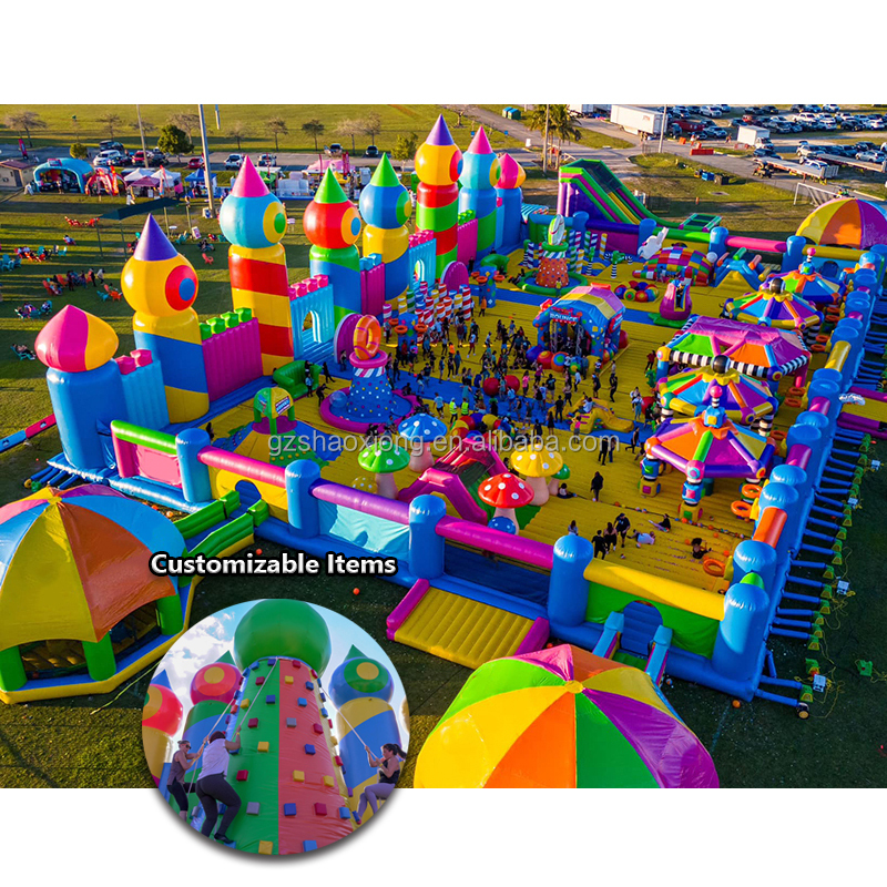 Commercial Inflatable Trampoli - Outdoor Adventure Course reseña y precio
