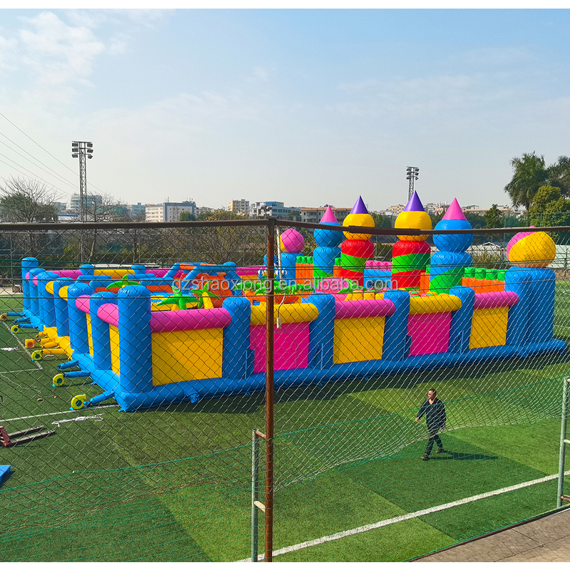 Commercial Inflatable Trampoli - Outdoor Adventure Course reseña y precio