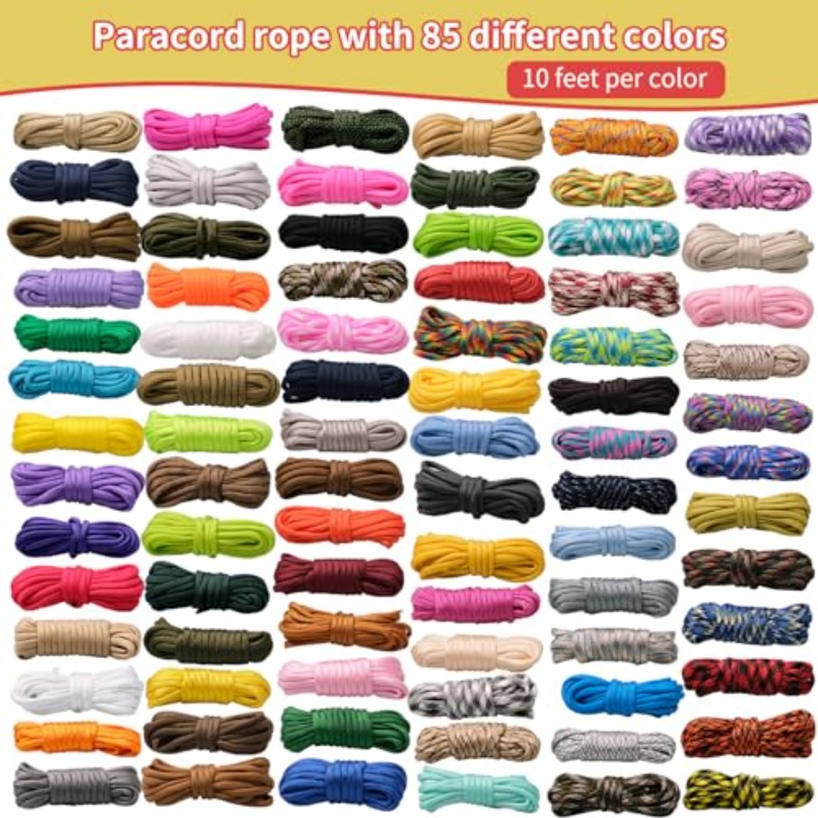 85 Pcs Paracord 550 Combo Kit  - Paracord 550 Feet reseña y precio