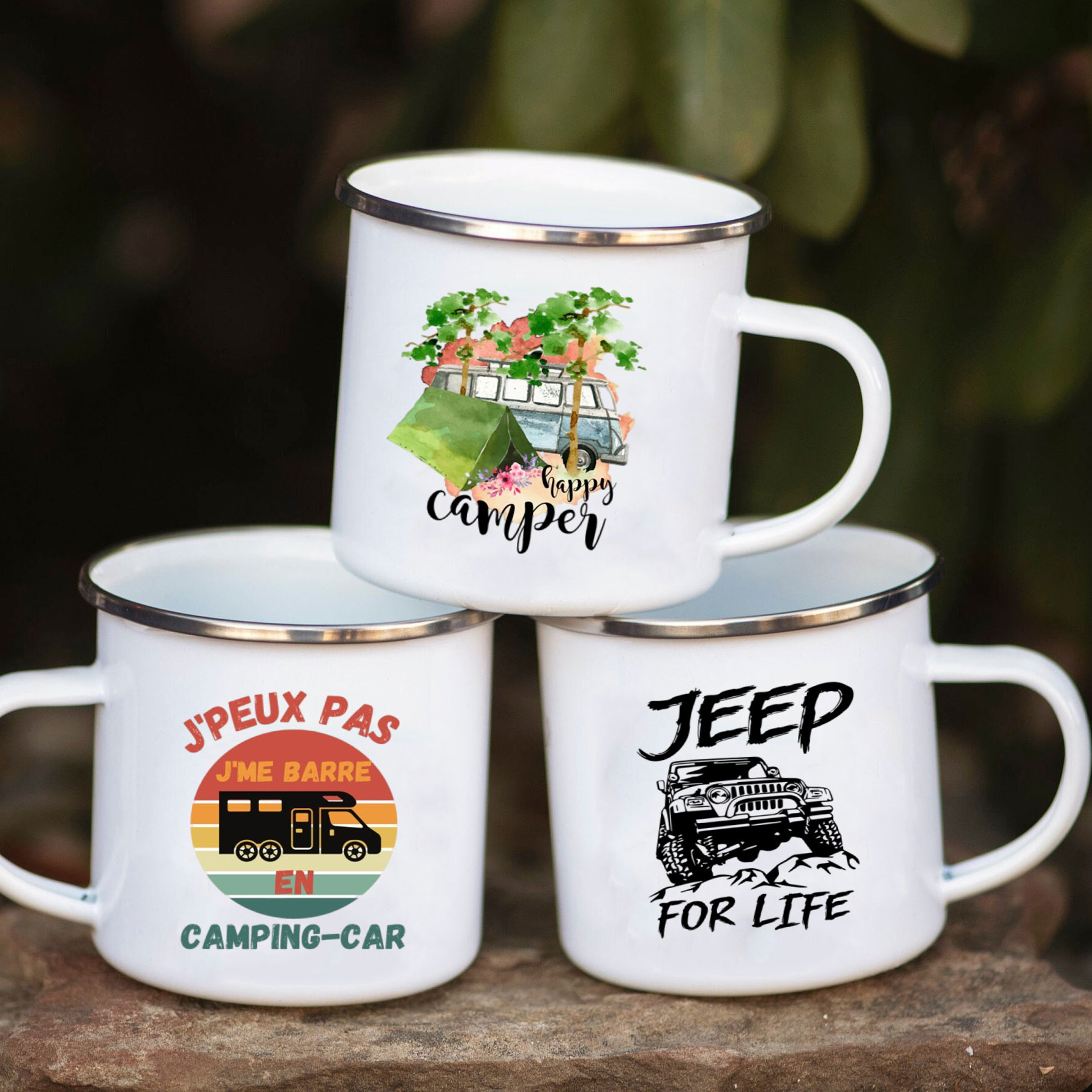 Camping Car Enamel Mug Adventu - Outdoor Adventure Gifts reseña y precio