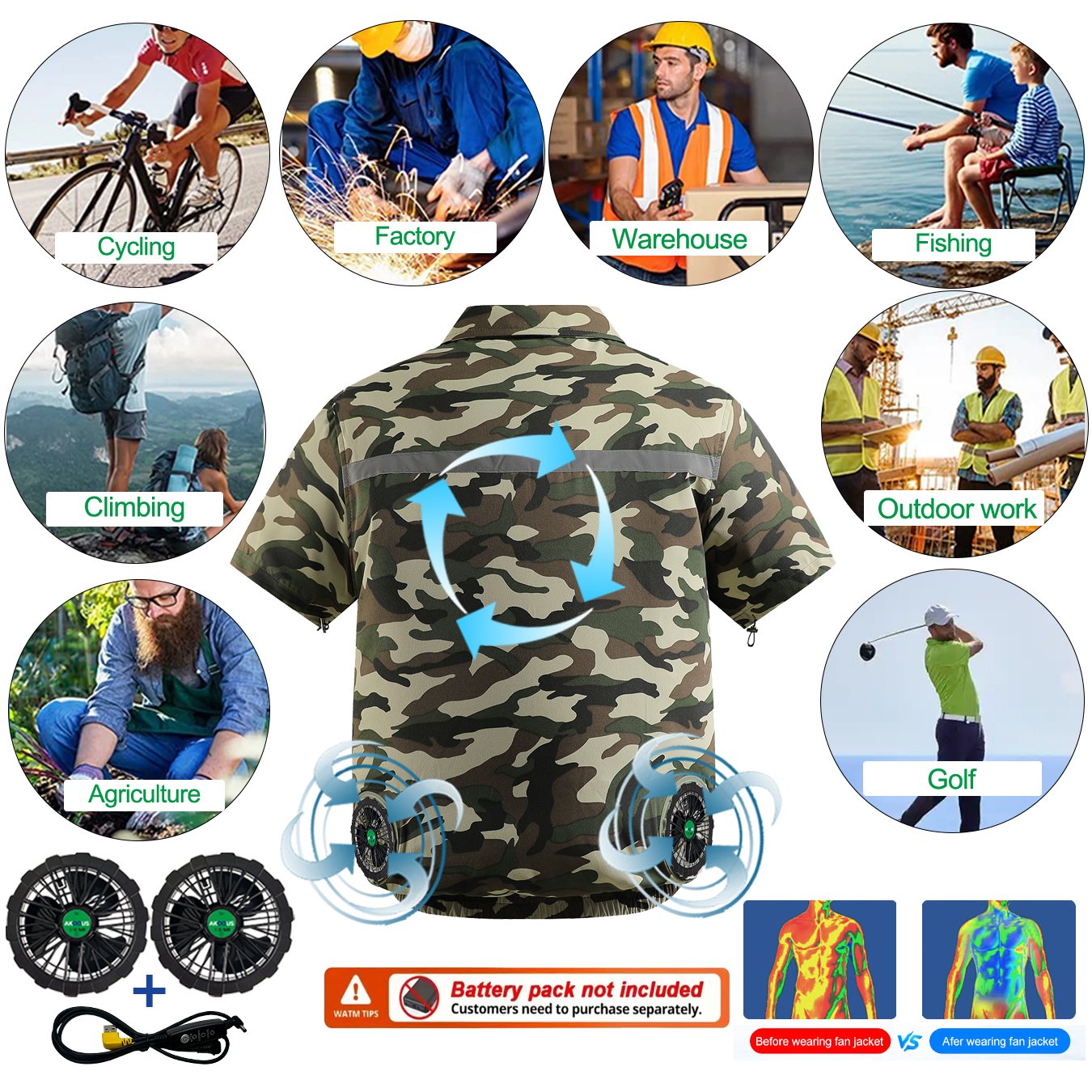 Summer USB 12V/5V Air Conditio - Outdoor Adventure Clothing reseña y precio